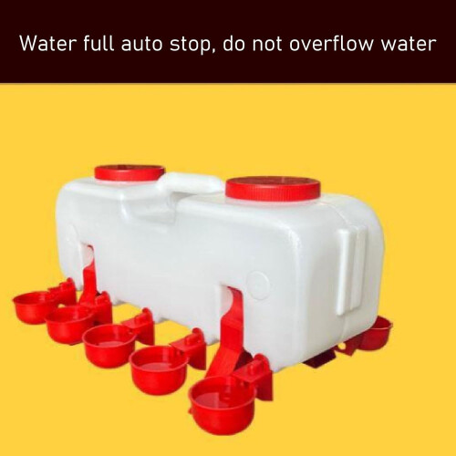 Automatic poultry watering, 10 l, large drinking cups with 10 bowls 1