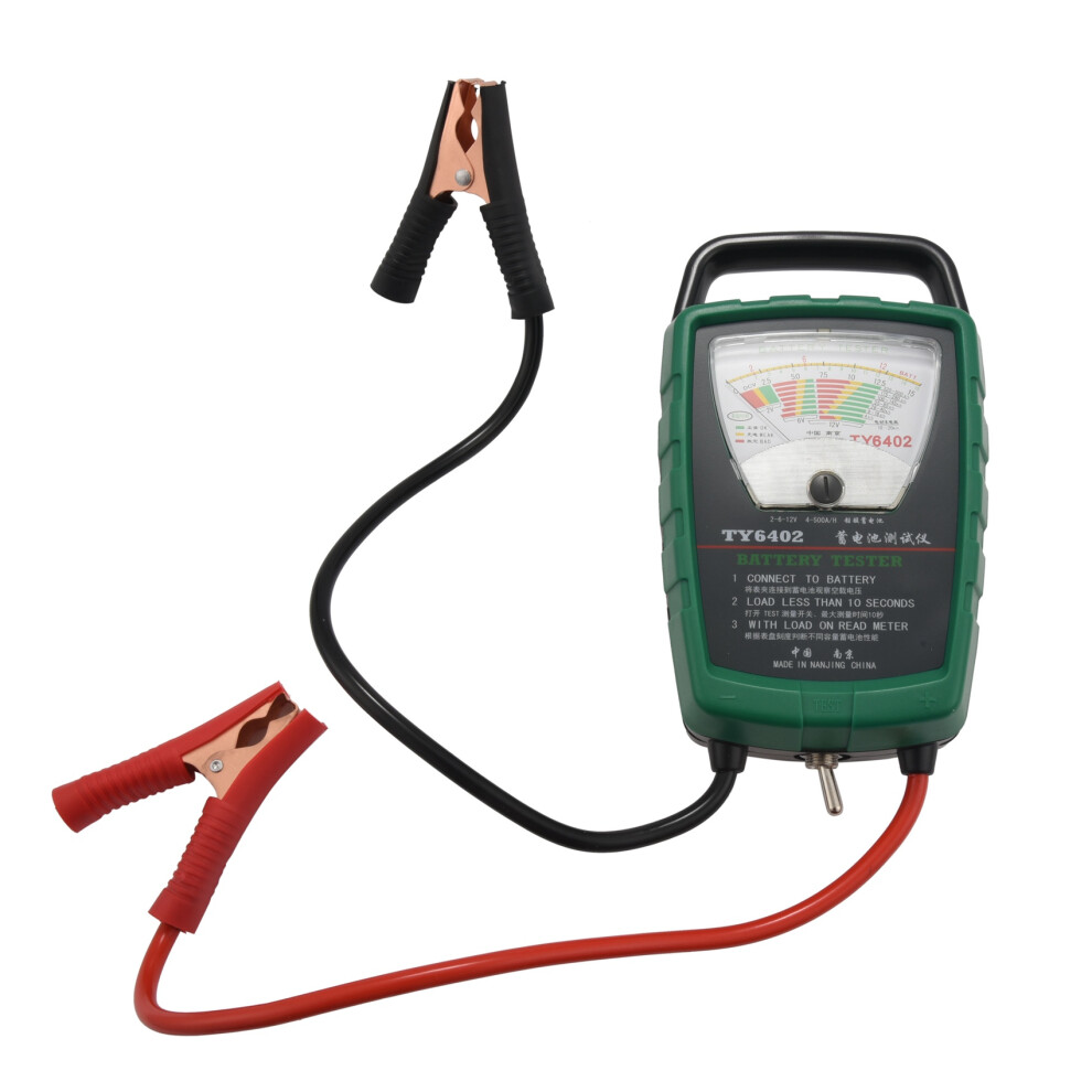 Testeur de batterie automobile/de voiture Ty6402 500 A 2 V 6 V 12 V, testeur d'alternateur/vérification de démarrage, facile à utiliser