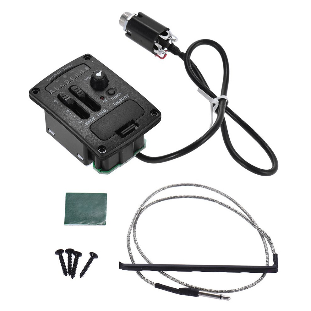 Typecat Uk-300T Ukulele Piezo Pickup Preamp 2-Band Eq Equalizer Ukelele Pickups Tuner System