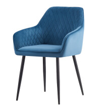 (1PCS, Teal) 1/2X Dining Chairs Velvet Metal Leg Kitchen Chairs