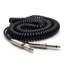 Cabo de mola para guitarra 6.35/6.5, fio de blindagem de áudio para baixo de 5 m para conectar o som elétrico