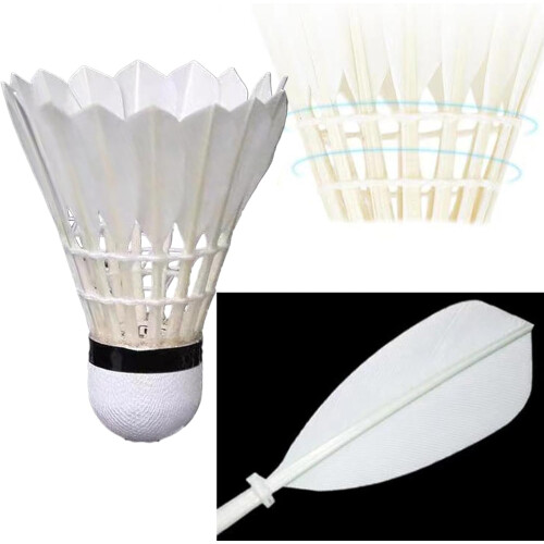 Shuttlecocks, HighSpeed Badminton, Geese Feather, Outdoor, 12Pack 2