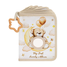 Baby Photo Album-Soft Book First Year Album Holds 4x6 in Pictures for Memory Shower