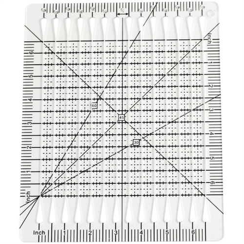 Régua de corte de colcha, régua e molde para quilting 5 em 1 com formato charmoso 1