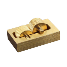 Leerbewerkingsgereedschap van puur koper, mini-randoliebox, zelfgemaakte handgemaakte roller