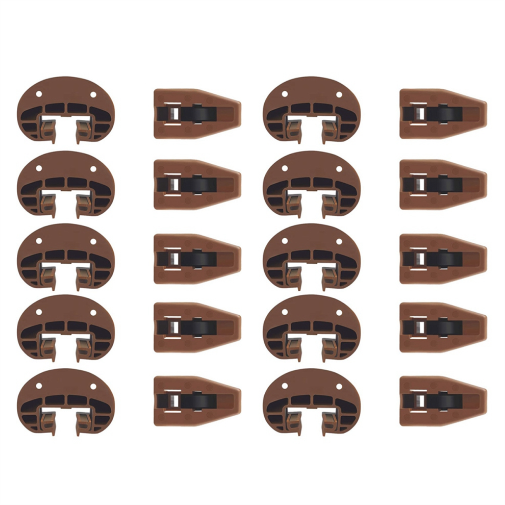 Drawer Slides Guides Plastic 10Pairs With Roller Undermount Stopper For Dresser Replacement Parts 4851051629773