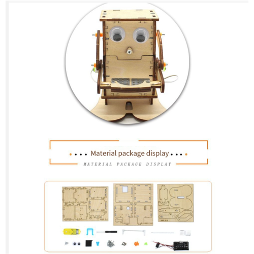 Robot Eating Coin Wood DIY Model Teaching Learning Stem Project Kit for Kid Science Experiment Wooden Assembly 2