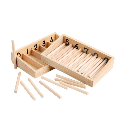Spindle Box Kids Early Development Counting Sticks Boys Girls Professional Learning Tool Maths Toys 2