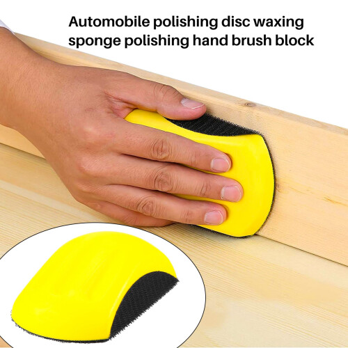 Bloco de lixa manual de 5 polegadas para lixa de velcro, almofada de polimento, ferramentas abrasivas 2