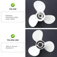 Propeller for Yamaha 20-30Hp Aluminum Alloy 3 Blade Black 10 Spline
