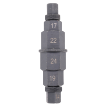 Hex Axle Tool for Motorcycle Front Wheel 12 14 17 19 22 24mm 6 in 1 Spindle Socket Adapter 3/8 Inch