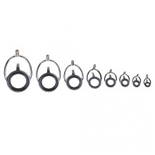 8 peças guia de vara de pescar olhos ovais guias linha anéis kit de reparo de vara tamanho misto perna dupla
