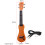 Ukulele elétrico de 21 polegadas, madeira maciça, casca de amendoim, mogno, formato UKE 3