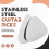6x Stainless Steel Guitar Picks - Silver 5