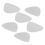 6x Stainless Steel Guitar Picks - Silver 3