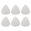 6x Stainless Steel Guitar Picks - Silver 1