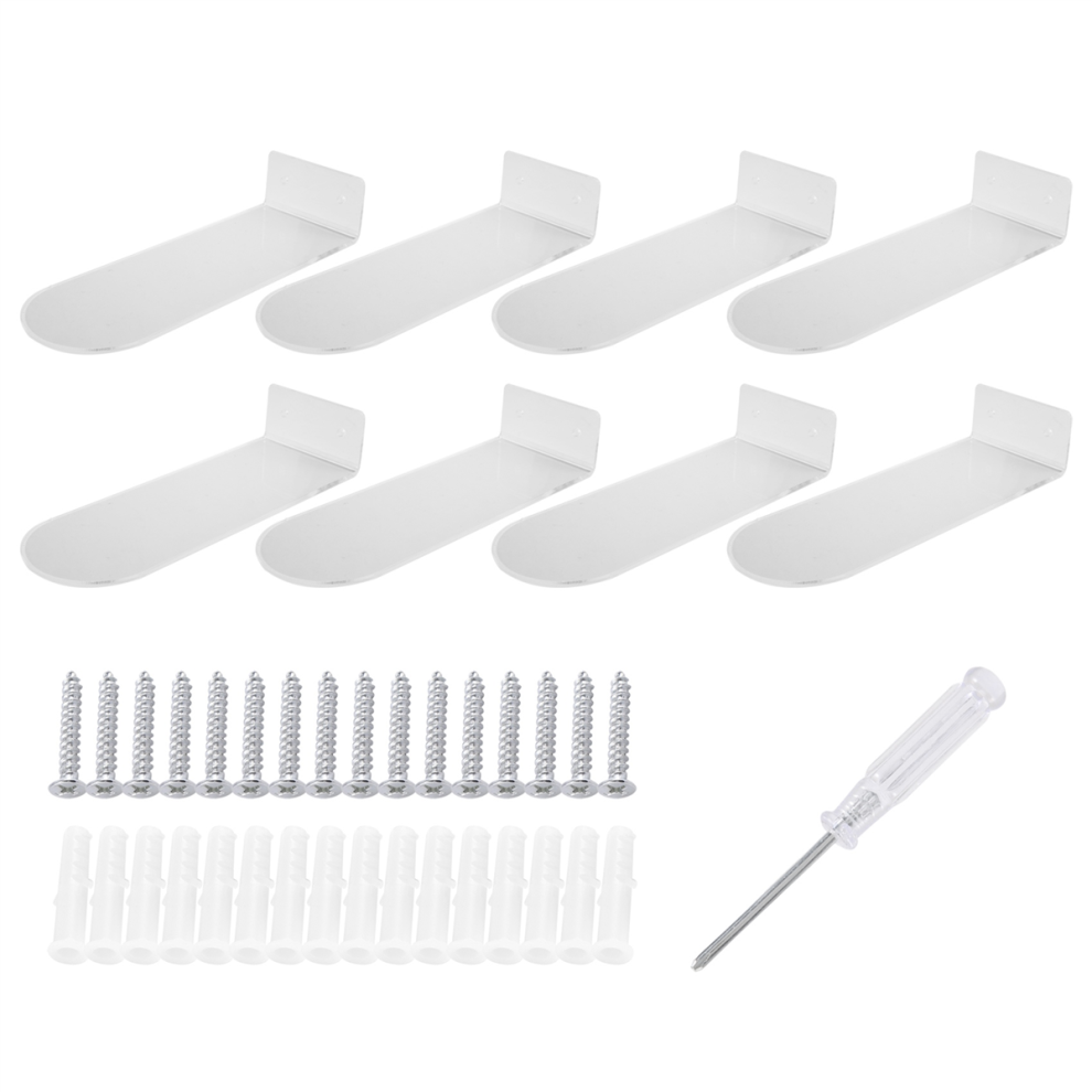 Floating Shoe Display Shelves For Wall Mount Set Of 8,Clear Acrylic Showcase Sneaker Collection 4851051643427