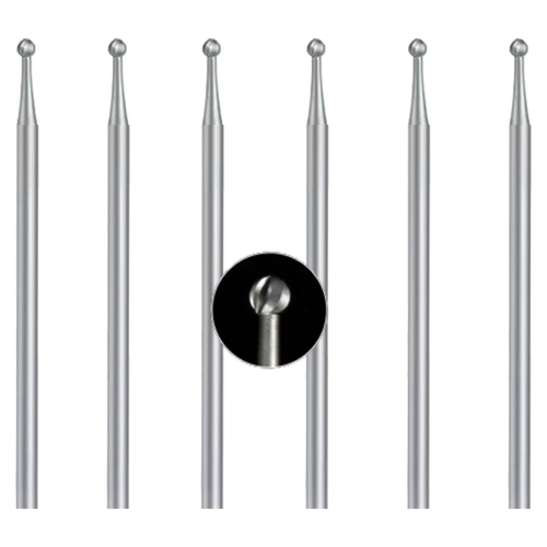 Conjunto de 6 brocas esféricas, haste de 3/32 polegadas, brocas esféricas para escultura em joias (2,3 mm) 2