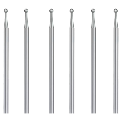 Conjunto de 6 brocas esféricas, haste de 3/32 polegadas, brocas esféricas para escultura em joias (2,3 mm)