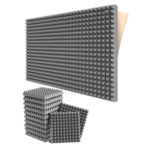 Pacote com 24 painéis de espuma autoadesivos à prova de som, 2 polegadas x 12 polegadas, painéis acústicos para estúdio doméstico e escritório 1