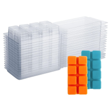 Wachsschmelzbehälter - 8 Mulden, durchsichtige, leere Kunststoffformen - 25 Packungen Würfel-Clamshells für Tarts Melts