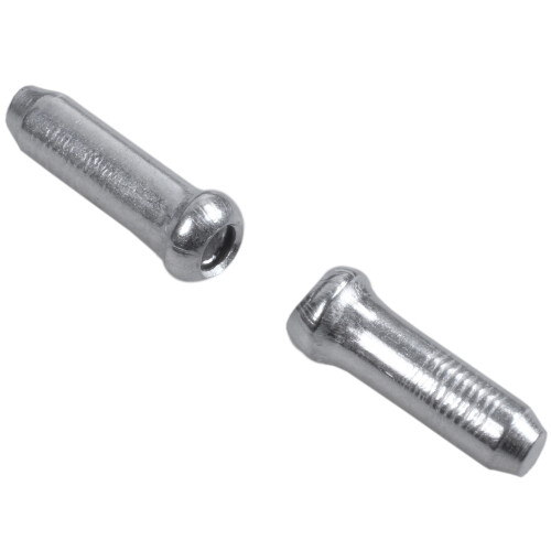100x Fiets Shifter Remkabel Tips Caps Einde Krimp Zilver 2