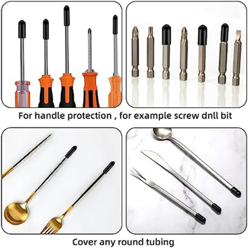 160Pcs Assorted Size Rubber End Caps, Flexible Screw Thread Protector Caps Round Vinyl Bolt Cover in 9 2