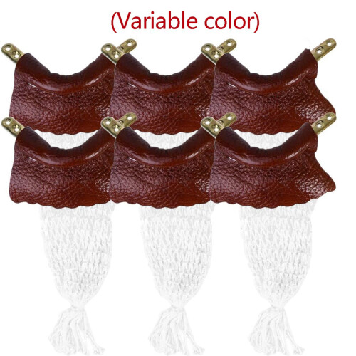 Lot de 6 filets de rechange en cuir pour table de billard