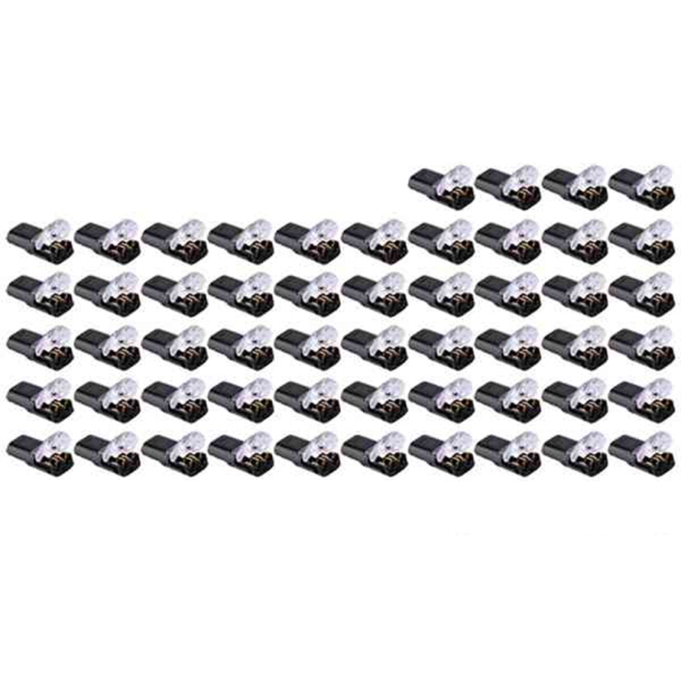 54Pcs Double-Wire Plug-In Connector, Pluggable Led Wire Connectors With Locking Buckle Fast Connect 4851051655499