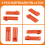 6Pcs High Quality Surfboard Fin Bracket Base Pin Holder Accessories Orange 9