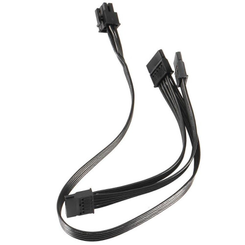 2Pcs 6 Pin to 3X SATA Driver Power Cable for EVGA Supernova 650 750 2