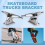 τεμάχια 6,25 ιντσών ασημένια σανίδα surf, φορτηγό skateboard, μακρύ στήριγμα τιμονιού 9
