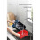 (Gray) 2Pcs Silicone Air Fryer Liner Reusable Rectangle Baking Tray With Handle 4