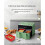 (Gray) 2Pcs Silicone Air Fryer Liner Reusable Rectangle Baking Tray With Handle 5