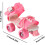 Adjustable roller skates  Quad skates with adjustable straps  Outdoor, pink 4