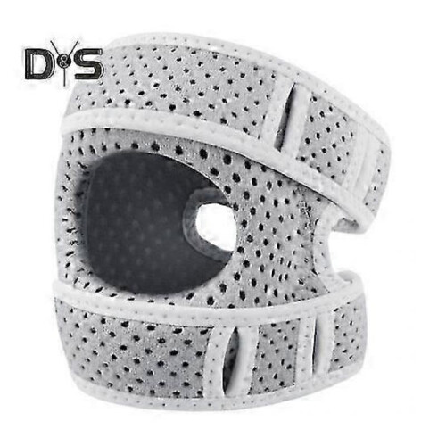(grey) Adjustable Knee Brace for Pain Relief - Shock Absorbing, Breathable Support for Arthritis & Workouts