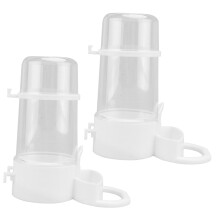 Automatic poultry drinking and feeding set bird water dispenser bottle automatic feeder for home use on the farm white