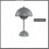 (Dumb Gray) Flowerpot Style LED Desk Lamp Adjustable Brightness for Reading & Work 5