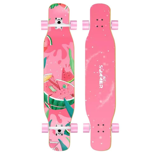 47 Inch Skateboard  Longboards Kids Adults Beginners (Color : E)