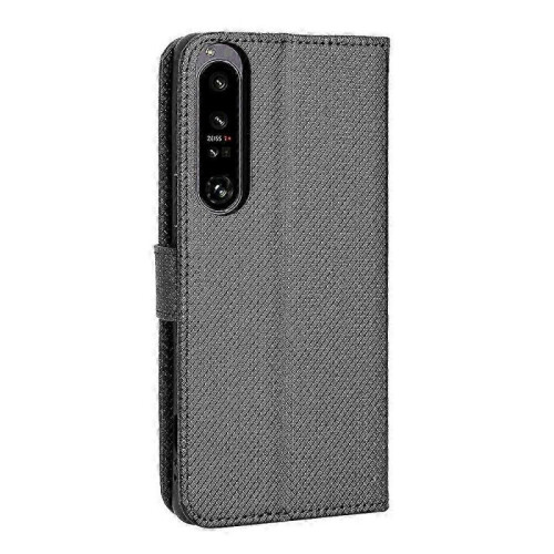 (Black) Xperia 1 IV Diamond Texture Leather Phone Case - Premium Protection 2