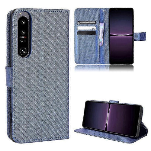(Blue) Xperia 1 IV Diamond Texture Leather Phone Case - Premium Protection