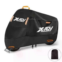 (3XL XXXL for 220cm, black) Waterproof Motorcycle Cover for X-ADV 750 XADV Scooter - Outdoor UV Protection Rain Cover