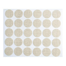 (Light gray cloth pat) 30Pcs Waterproof Screw Hole Covers Self-Adhesive Furniture Hole Plugs for Cabinet Desk Warm White