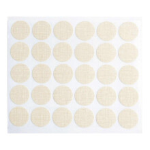 (Beige cloth pattern) 30Pcs Waterproof Screw Hole Covers Self-Adhesive Furniture Hole Plugs for Cabinet Desk Warm White