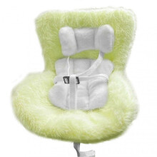 (Green) 17cm Labubu Plush Doll Car Seat Safety Accessories for Cute Dolls Car Air Vent Decoration