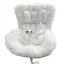 (White) 17cm Labubu Plush Doll Car Seat Safety Accessories for Cute Dolls Car Air Vent Decoration