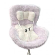 (Purple) 17cm Labubu Plush Doll Car Seat Safety Accessories for Cute Dolls Car Air Vent Decoration