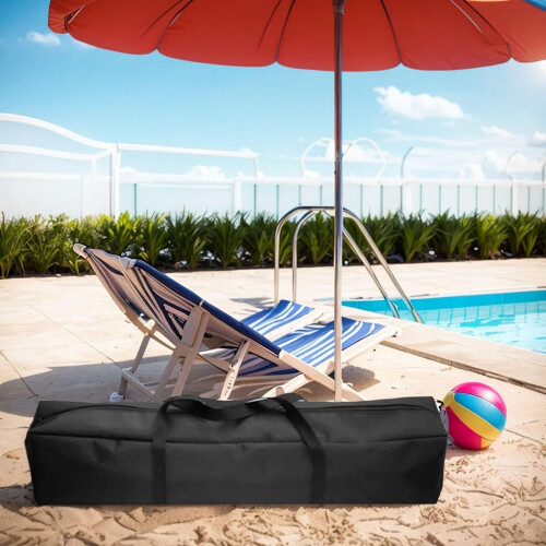 Parasol Storage Bag, Foldable with Strap, Protector for Beach, Patio, Black (140x20x20cm) Ref: 1182 1
