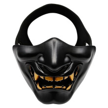 Airsoft Mask Paintball Mask Tactical Mask Half Face Mask Black Devil Mask for Halloween Hunting Snowboard Motorcycle Masquerade Cosplay