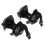 Adjustable roller skates with flashing wheels, portable heel rollers for balance coordination, black 1